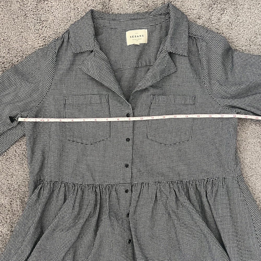 Sezane Aurora Dress Pied De Poule (Houndstooth) - Size 36 - Picture 7 of 8